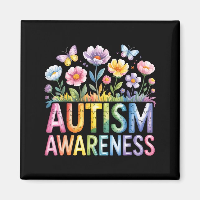 Imã Consciência do autismo autista  (Frente)
