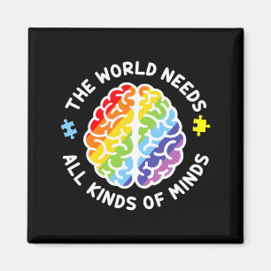 Imã Consciência do Autismo Cérebro O Mundo Precisa de