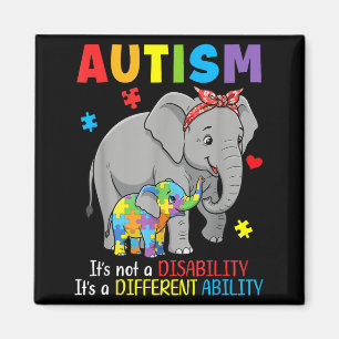 Imã Consciência do Autismo Mãe Elefante Habilidade Dif