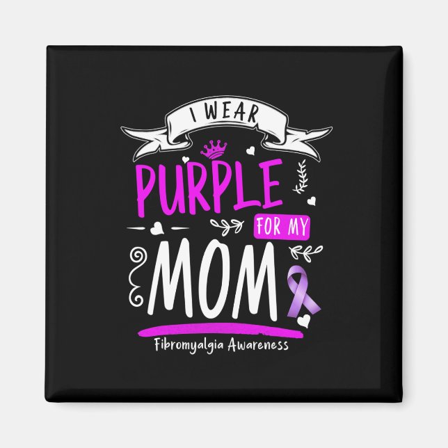 Imã Consciência E Fibro Design I Vestem Roxo Para A Mã (Frente)