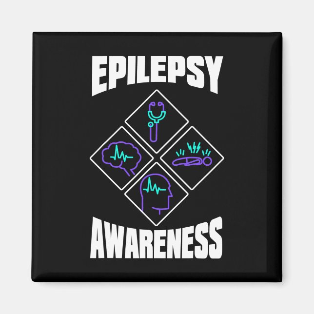 Imã Conscientização da Epilepsia Especialize Guerreiro (Frente)