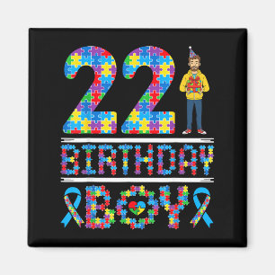 Imã Conscientização do Autismo 22º Aniversário Menino 
