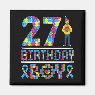 Imã Conscientização do Autismo 27º Aniversário Menino