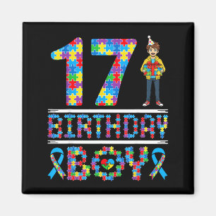 Imã Conscientização do Autismo Aniversário de 17 anos