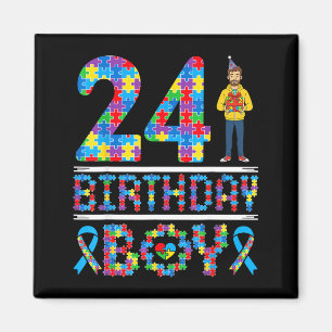 Imã Conscientização do Autismo Aniversário de 24 anos