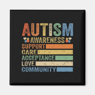Imã Conscientização do Autismo Apoio Cuidado Aceitação
