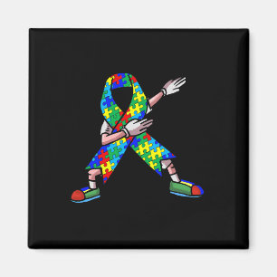 Imã Conscientização do Autismo Crianças Dabbing Peça d