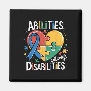 Imã Conscientização do Autismo Habilidades Superam Des