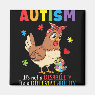 Imã Conscientização do Autismo Mãe Galinha Habilidade 
