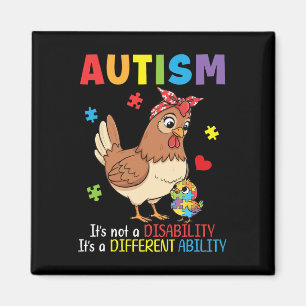Imã Conscientização do Autismo Mãe Galinha Habilidade 