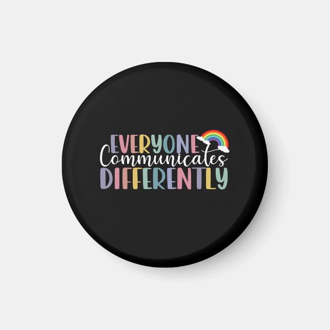 Imã Conscientização do Autismo Todos Comunicam de Form (Frente)