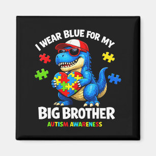 Imã Conscientização do autismo use azul para o irmão m
