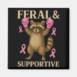 Imã Conscientização do Câncer de Mama Feral e Divertid