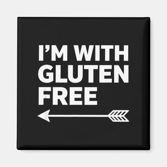 Imã Conscientização sobre glúten eu estou com glúten (Frente)