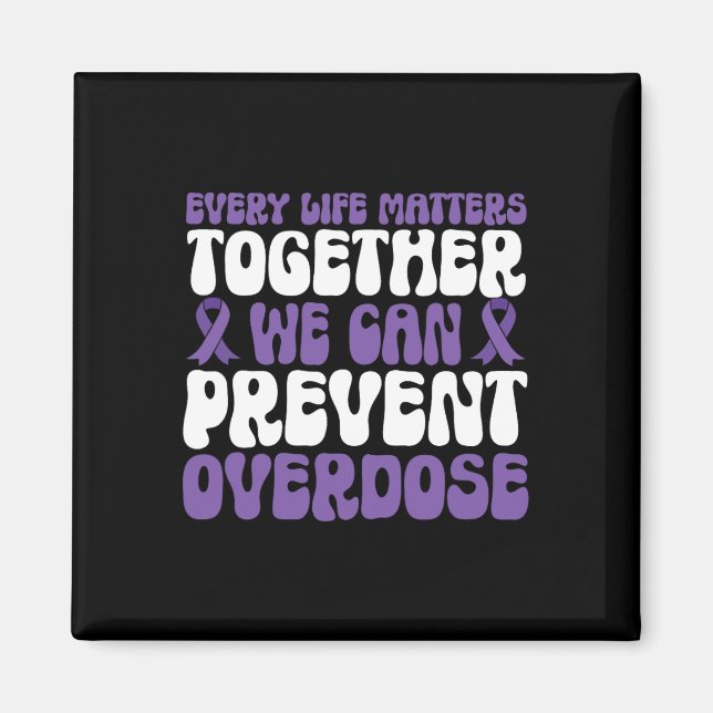 Imã Conscientização sobre overdose - Podemos prevenir  (Frente)
