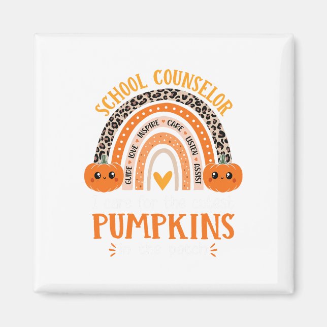 Imã Conselheiro escolar Rainbow Leopard Imprime Hallow (Frente)