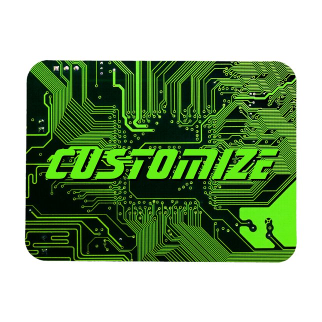 Ímã Conselho de Circuito Eletrônico Verde PCB Personal (Horizontal)