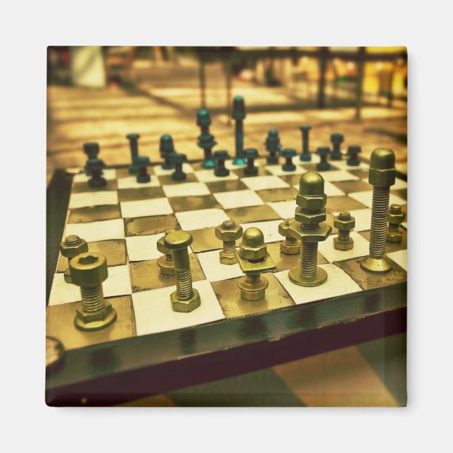 Imã Conselho de xadrez legal com Loucos e parafusos (Frente)