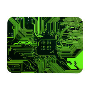 Ímã Conselho do circuito do computador legal verde