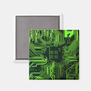 Imã Conselho do circuito do computador legal verde