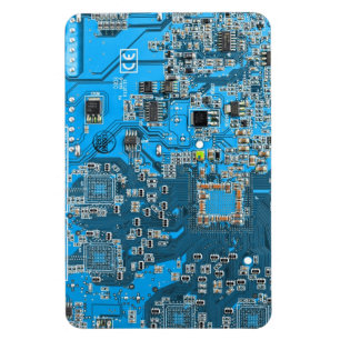 Ímã Conselho do circuito do Geek do computador - Azul