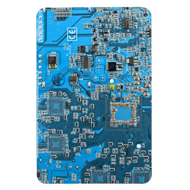 Ímã Conselho do circuito do Geek do computador azul (Vertical)
