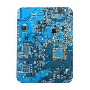 Ímã Conselho do circuito do Geek do computador - Azul