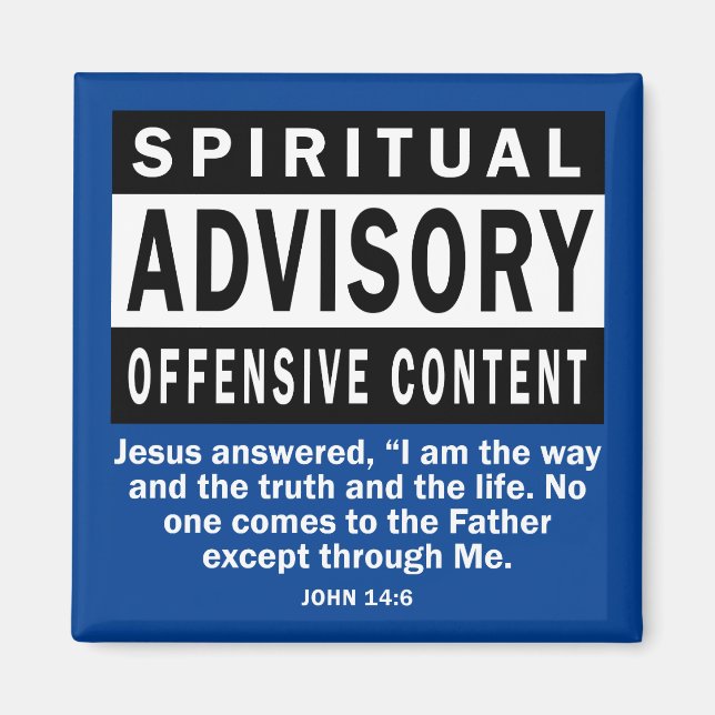 Imã Conselho Espiritual João 14:6 Citações Cristãs (Frente)