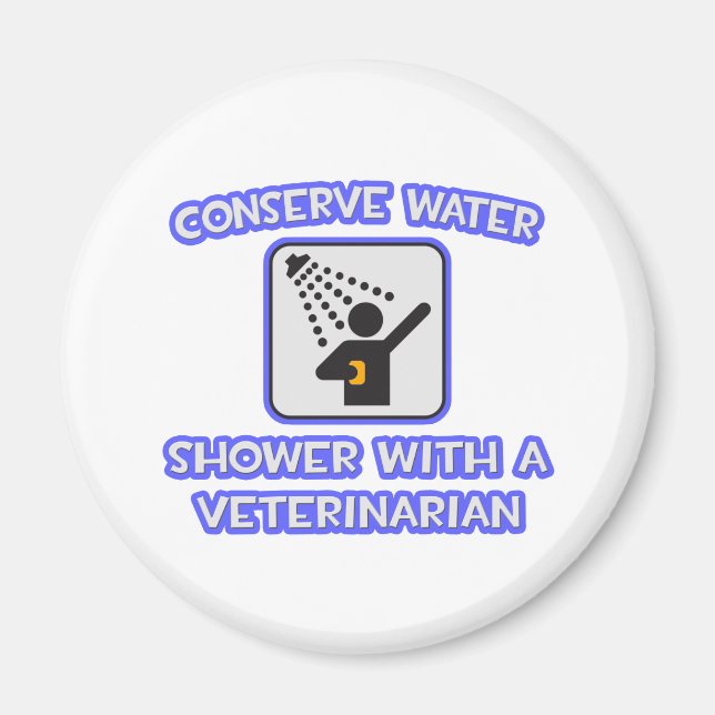 Imã Conservar água. Chá com um veterinário (Frente)