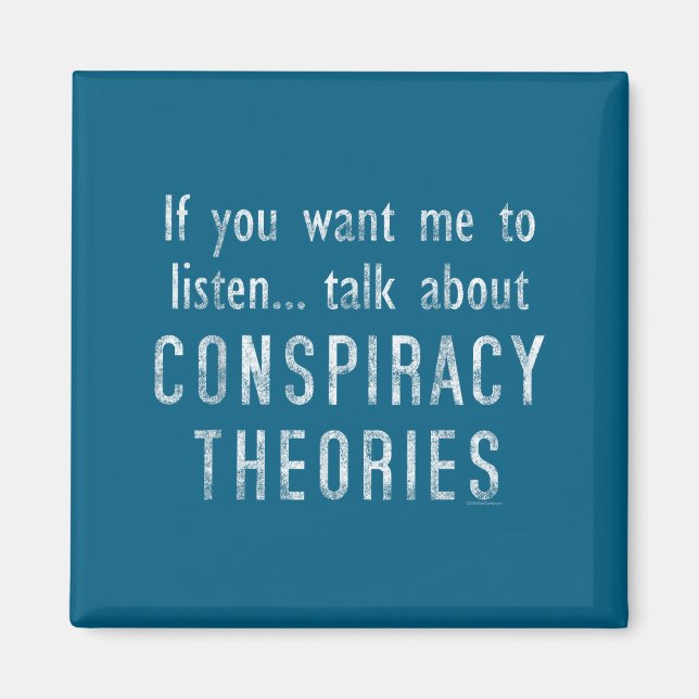 Imã Consracy Theorist Funny Quote Fake Hoax Tinfoil Ha (Frente)