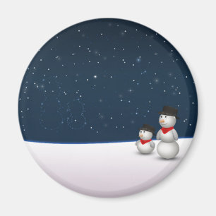 Imã Constelação bonito dos bonecos de neve