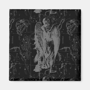 Imã Constelação de Símbolo Virgo Decor Preto Hevelius