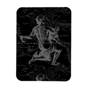 Ímã Constelação de Vintage Aquarius Hevelius cerca d