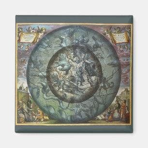 Imã Constelação do Norte Vintage Astronomia Celestial