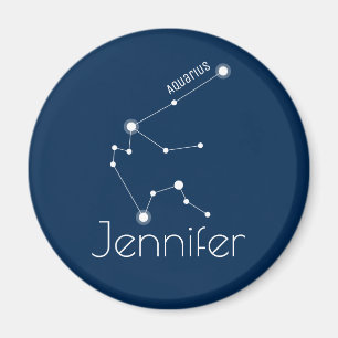 Imã Constelação personalizada de Aquarius Zodiac