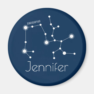 Imã Constelação Sagitário Zodiac Personalizada