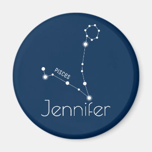 Imã Constelação Zodiac de Peixes Personalizados