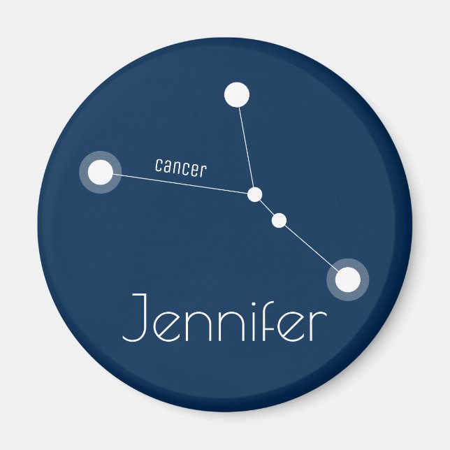 Imã Constelação Zodiac Personalizada do Cancer (Frente)