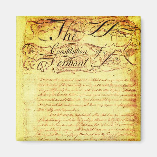 Imã Constituição de Vermont (1777) (Frente)
