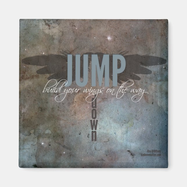 Imã Construa suas asas no caminho para baixo (Frente)