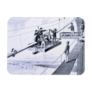 Ímã Construção da ponte de Brooklyn, New York (litho