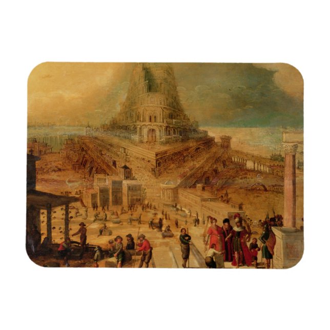 Ímã Construção da Torre de Babel (painel) (Horizontal)