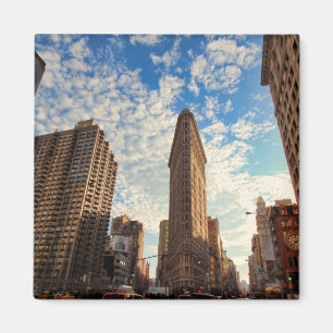 Imã Construção do Flatiron de NYC, vista larga, nuve