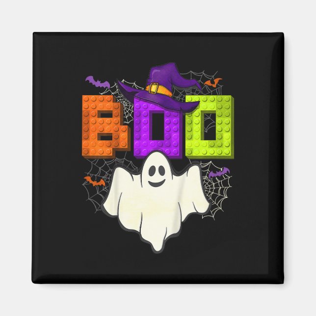 Imã Construindo Bricks Boo Halloween Ghost Witold Grou (Frente)