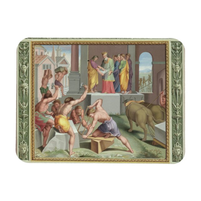 Ímã Construindo o Templo de Salomão, ilustração de (Horizontal)