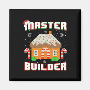 Imã Construtor Mestre Gingerbird Casa de Natal B