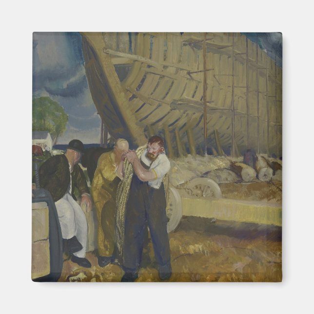Imã Construtores de navios - A Corda - George Bellows (Frente)