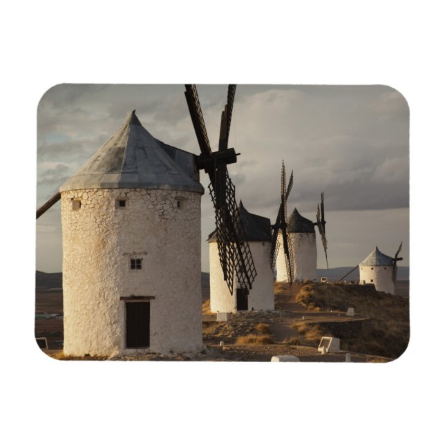 Ímã Consuegra, antigos moinhos de vento de La Mancha (Horizontal)
