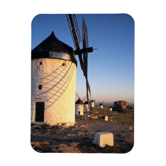Ímã Consuegra, La Mancha, Espanha, moinhos de vento (Vertical)
