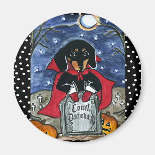 Imã Contagem de Halloween Dachshund